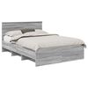 vidaXL Bedframe met hoofdeinde Grijs Sonoma 140 x 200 cm Bewerkt hout