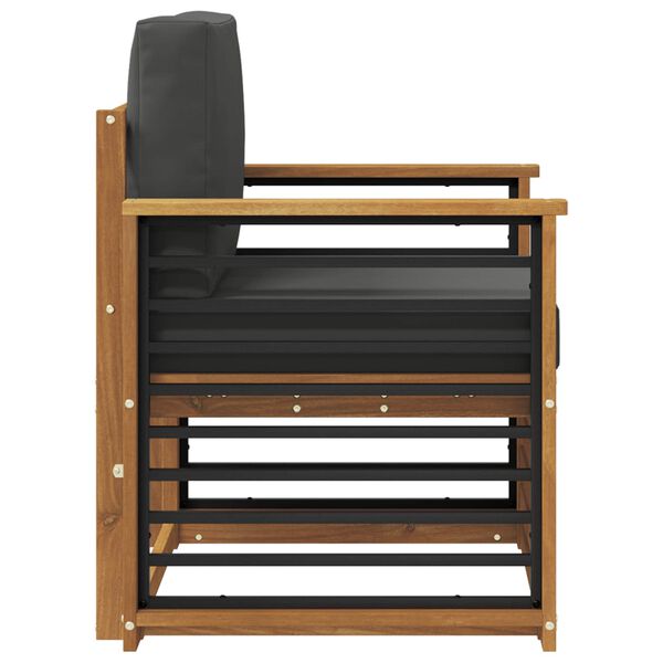 vidaXL Buiten bankenset met kussen Naturel 71 x 63 x 73 cm