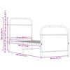 vidaXL Bedframe zonder matras bewerkt hout gerookt eiken 75x190 cm