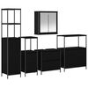 vidaXL Badkamermeubelset 5 st Zwart 36 x 35 x 165 cm Bewerkt hout
