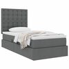 vidaXL Opslag bed met matras Donkergrijs 90 x 190 cm Polyester