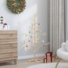 vidaXL Houten kerstboom Naturel 125 cm Massief grenenhout