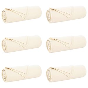 vidaXL Kleden 6 st Cr&egrave;mekleurig 210 x 140 cm 2,48 kg Fleece