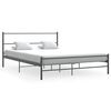 vidaXL Bedframe zonder matras metaal grijs 140x200 cm