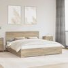 vidaXL Bedframe met hoofdeinde Sonoma Eiken 180 x 200 cm Bewerkt hout