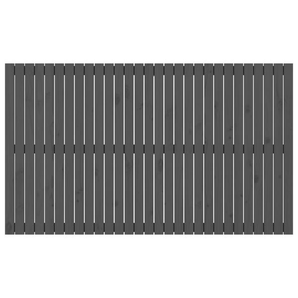 vidaXL Wandhoofdbord 185x3x110 cm massief grenenhout grijs
