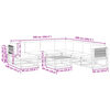 vidaXL 9-delige tuinbankset met kussens acaciahout & touw