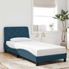 vidaXL Bedframe met LED zonder matras fluweel blauw 80x200 cm
