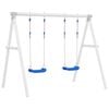 vidaXL Schommelzitjes 2 st met touwen 37x15 cm polyetheen blauw