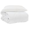vidaXL Zomer Dekbed met kussen 2 pcs Wit Microvezel