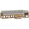 vidaXL Buiten bankenset 7 st Naturel en lichtgrijs Polyester