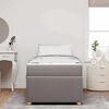 vidaXL Bedframe met matras Taupe 100 x 200 cm Stof