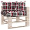 vidaXL 6-delige Loungeset met kussens pallet grenenhout