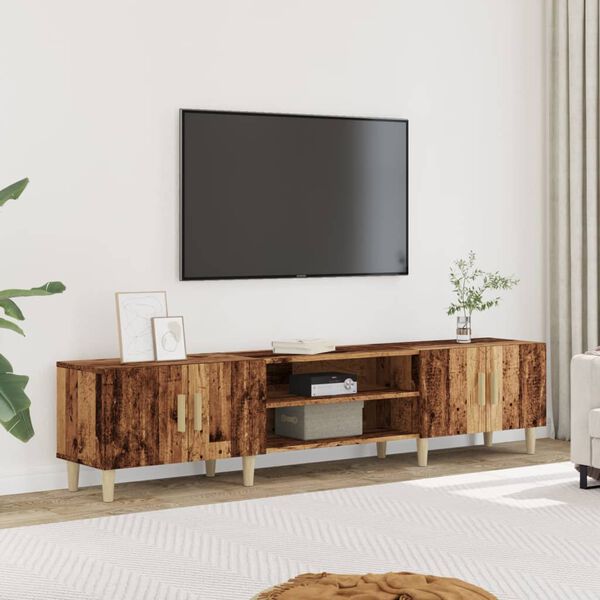 vidaXL Tv-meubel 180x31,5x40 cm bewerkt hout oud houtkleurig