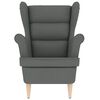 vidaXL Fauteuil 74x84x100 cm stof donkergrijs