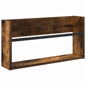 vidaXL Tijdschrift Rek Gerookt eiken 60 x 12 x 30 cm Bewerkt hout