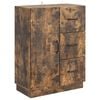 vidaXL Dressoir met lade Gerookt eiken 66 x 34,5 x 87 cm Bewerkt hout