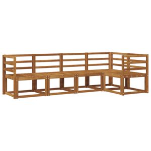 vidaXL Buiten bankenset 5 pcs Naturel