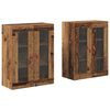 vidaXL Wandkasten 2 st Oud Hout 69,5 x 34 x 90 cm Bewerkt hout