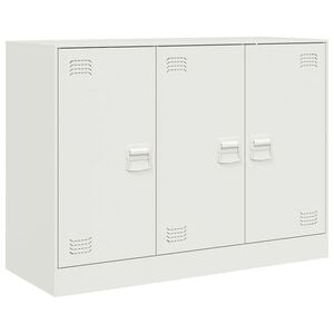 vidaXL Dressoir 99x39x73 cm staal wit