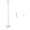 vidaXL Aardeankers 10 st &Oslash;10 x 50 cm Gegalvaniseerd metaal zilver
