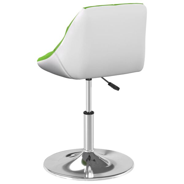 vidaXL Eetkamerstoel kunstleer groen en wit