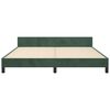 vidaXL Bedframe zonder matras 160x200 cm fluweel donkergroen
