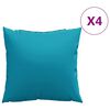 vidaXL Bankkussens 4 stuks Blauw 50x50 cm Stof