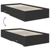 vidaXL Bedframe met lade Zwart en Zilver 100 x 200 cm Bewerkt hout