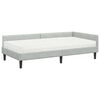 vidaXL Hoekbedframe met Matras Anders 2 pcs Lichtgrijs Fluweel