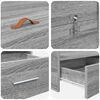 vidaXL Opbergbedframe met lade Grijs Sonoma 120 x 190 cm Bewerkt hout
