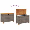 vidaXL Tuinbox 80x40x48 cm poly rattan en acaciahout grijs
