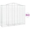 vidaXL Schanskorven 13 st gewelfd 200x50x160/180 cm ijzer