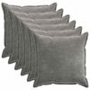 vidaXL Kussensloop 6 pcs HOUTEN Donkergrijs 70 x 70 cm Chenille Stof