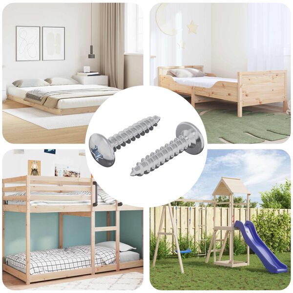 vidaXL Zelftappende Nagel 2 pcs Verzinkt 4 x 20 mm Staal