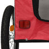 vidaXL Fietskar voor huisdieren Rood en grijs 124,5 x 63,5 x 53 cm
