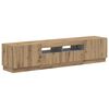 vidaXL 5-delige LED TV-kast Artisanaal eiken Bewerkt hout