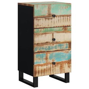 vidaXL Dressoir met 3 lades 40x33,5x75 cm massief gerecycled hout