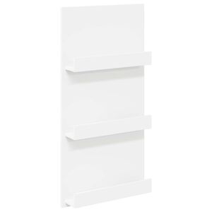 vidaXL Tijdschrift Rek met plank Wit 51 x 11 x 102 cm Bewerkt hout