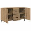 vidaXL Dressoir 100x36x60 cm bewerkt hout artisanaal eikenkleurig