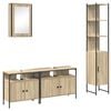vidaXL Badkamermeubelset 4 st Sonoma Eiken 33 x 33 x 185,5 cm