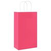 vidaXL Papieren zakken 50 st met hengsels 21x11x36 cm roze