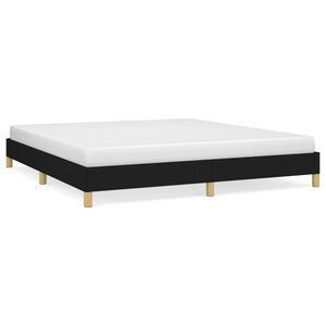 vidaXL Bedframe zonder matras stof zwart 180x200 cm