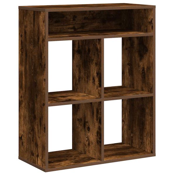 vidaXL Boekenkast 66x31x80 cm bewerkt hout gerookt eikenkleurig