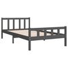 vidaXL Bedframe massief hout grijs 100x200 cm