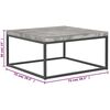 vidaXL Salontafel 75x75x38 cm beton-look