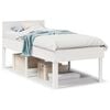vidaXL Bedframe zonder matras massief grenenhout wit 90x200 cm