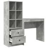 vidaXL Bureau met lade 2 pcs Beton Grijs