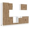 vidaXL 7-delige Keukenkastenset Kalmar bewerkt hout artisanaal eiken