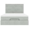 vidaXL Ottoman bed met matrassen 140x200cm fluweel lichtgrijs
